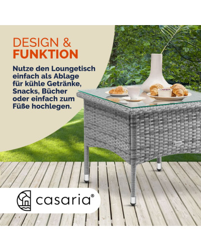 Beistelltisch Eckig Aluminium Schwarz 50 Zentimeter